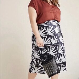Anthropologie Hutch Isla Bias Midi Skirt Size 20
